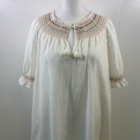 Madewell NWT Rainbow Smocked Trapeze Dress S - Picture 4 of 10